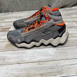 Adidas Gray and Orange Basketball Athletic Shoes- Exhibit B- size 9.5